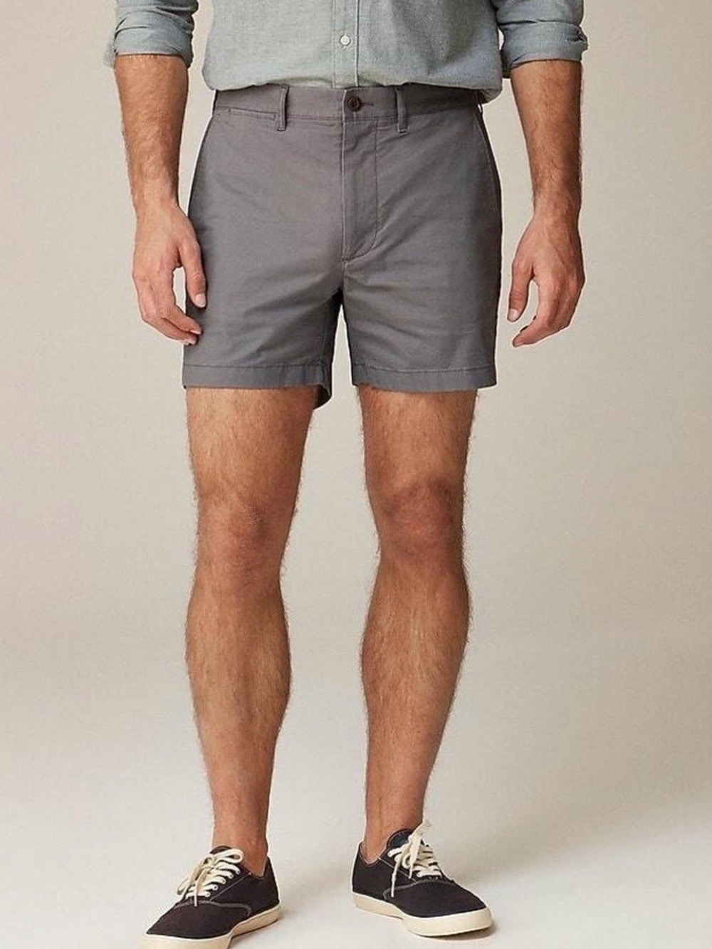 J.Crew Men’s Grey 5" Inseam Chino Shorts Size 35 (Flat Lay 18" Waist)